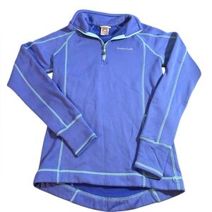 Avalanche Purple Fleece with Light Green Contrast Stitching